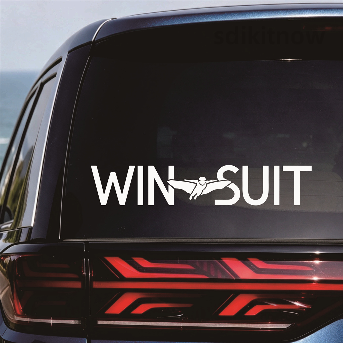 Outdoor Adventure Jeep - ملصق سيارة من الفينيل بتصميم Wingsuit