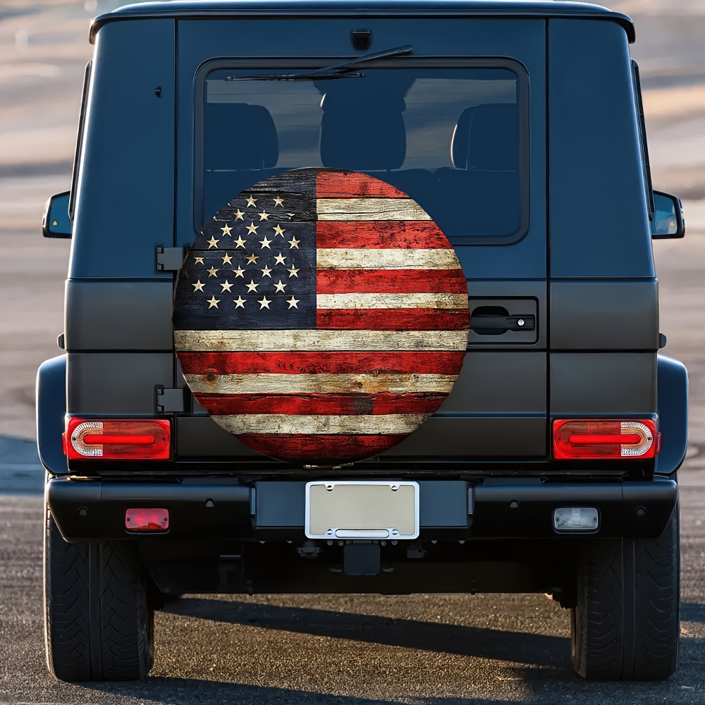 غطاء إطار على شكل العلم الأمري - مراجعة Outdoor Adventure Jeep وسعره