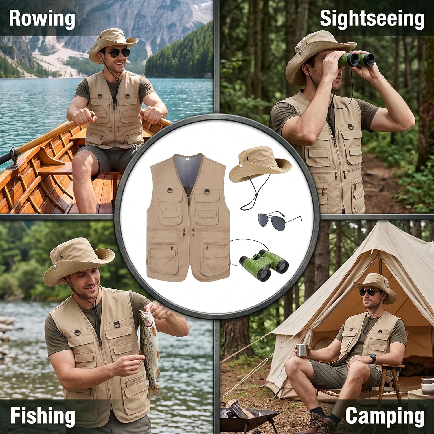 طقم زي سفاري للرجال مكون من 4  - مراجعة Zoo Outdoor Adventure Set وسعره